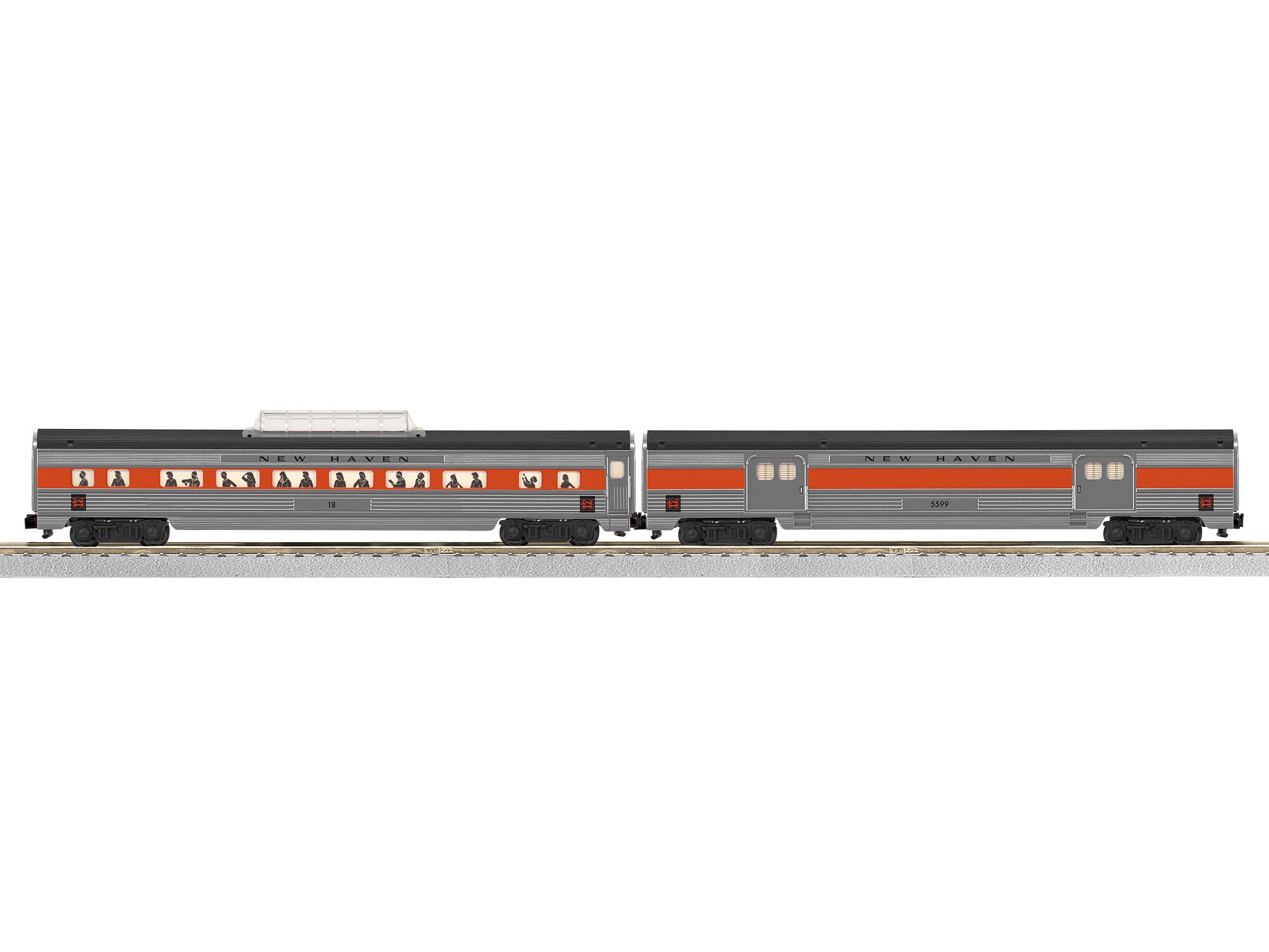 New Haven Streamlined Passenger Car 2Pack